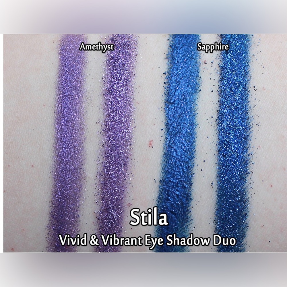 STILA Vivid & Vibrant Eyeshadow Duo Compact in Shimmering Amethyst, BNIB - Picture 6 of 6